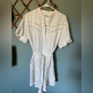 Outerknown Linen/Cotton Blend Tie Shift Dress